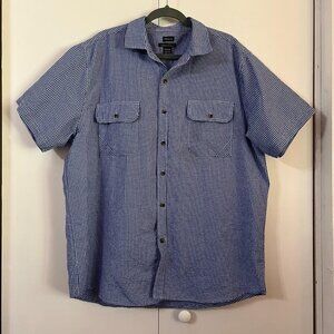 Men's Interaffair Dress/Casual Blue Checkered Shirt